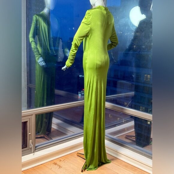 🆕 RAT & BOA 🧿 NWOT Octavia Long Sleeve Column Maxi Dress, Green - Sz L US 8 - Picture 9 of 15
